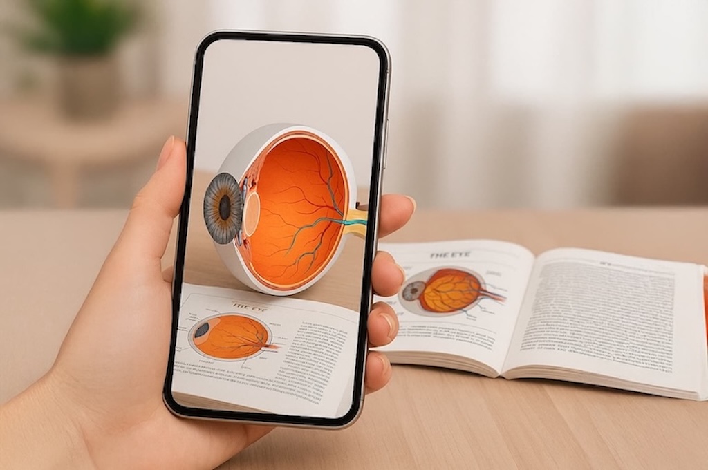 Augmented reality used in a school classroom